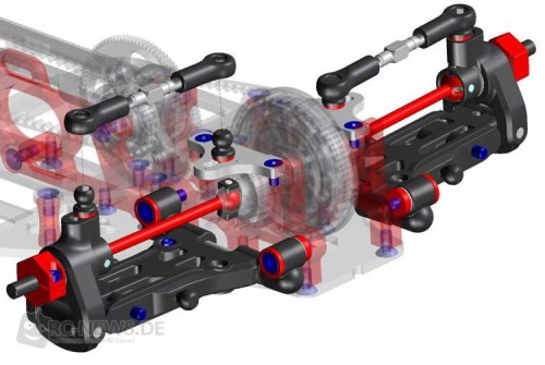 Hinterachse des TOP Racing Photon