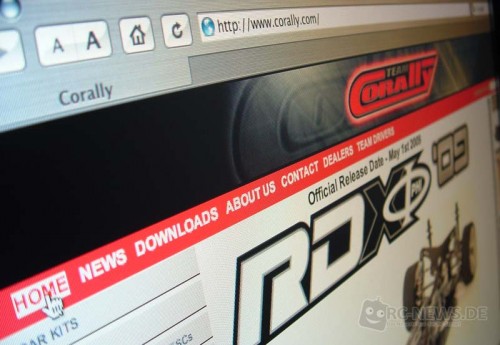 Screenshot Corally-Webseite