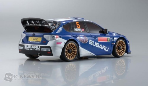 Heckansicht des Subaru Impreza WRC 2008 Solberg