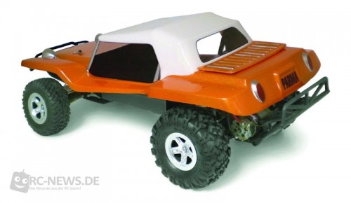 Heckansicht der Dune Buggy-Karosserie für den Traxxas Slash