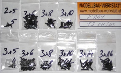 XXL Schraubenset Xray T3 EU und US (Symbolfoto)