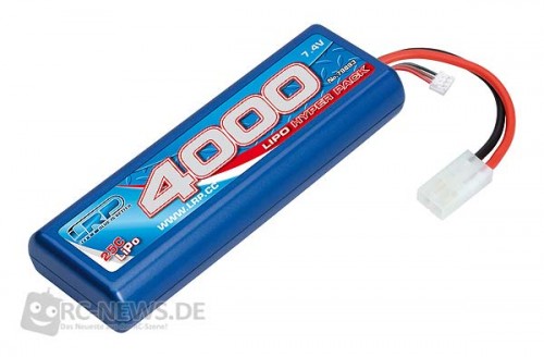 LRP LiPo Hyper Pack 4000 - 7.4V - 25C - Stickpack Hardcase 