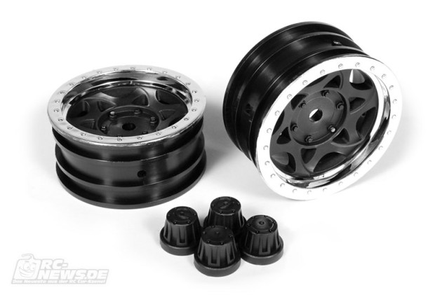 Axial 1.9" Walker Evans-Felgen in chrom/schwarz