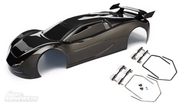Schwarze Karosse & Stabiset für Traxxas XO-1