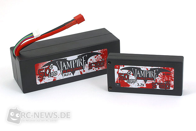 Neue Vampire Racing LiPo-Akkus für 1:8 und 1:12