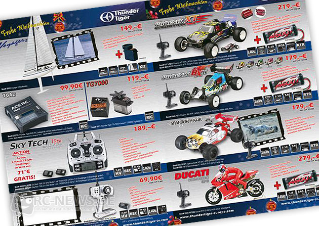 Thunder Tiger-Weihnachtsflyer