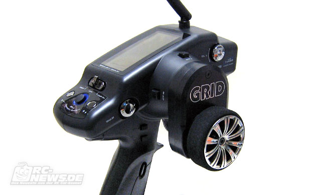 Team GRID Drop Down-Adapter aus Alu für Futaba T4PLS